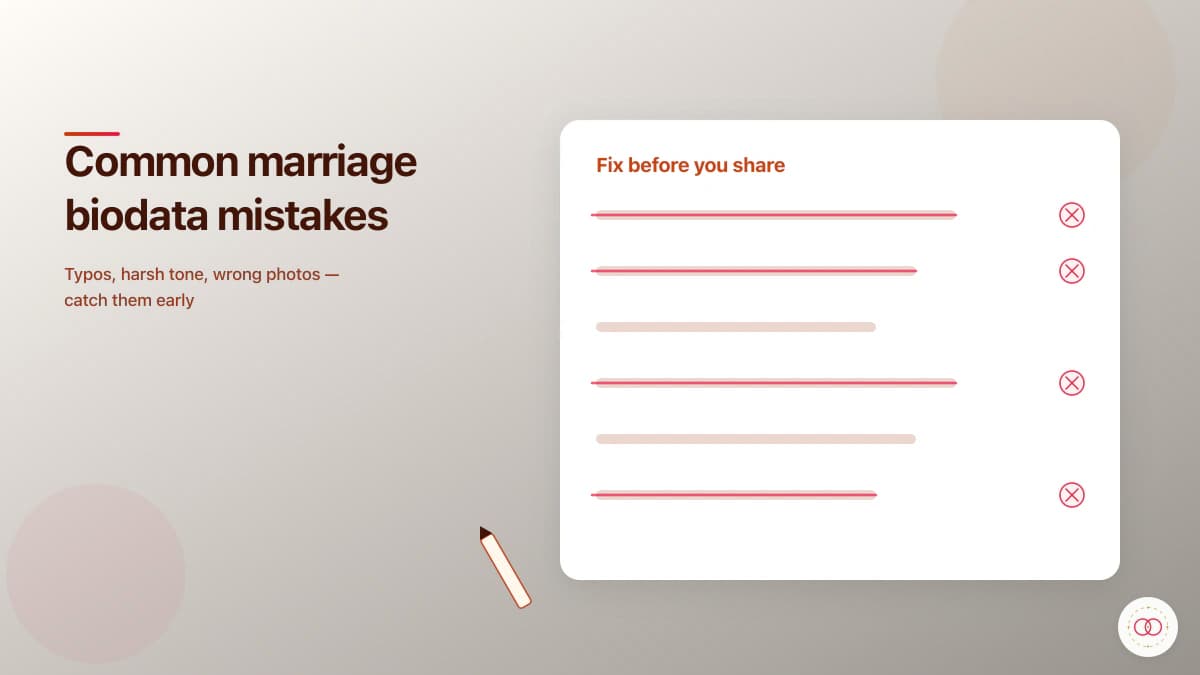 Common marriage biodata mistakes to fix before sharing with families