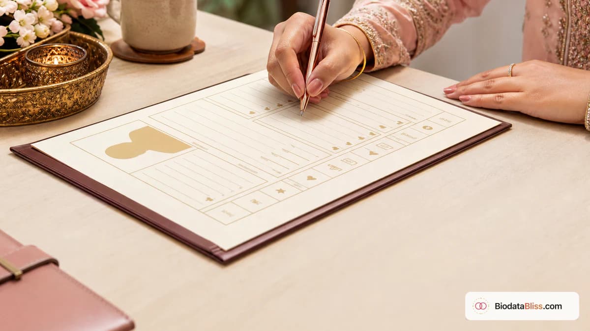 Guide to writing respectful partner preferences in a marriage biodata